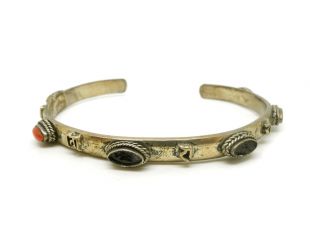 6-Coral Silver bracelet