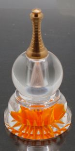 Acrylic Stupa brass top min