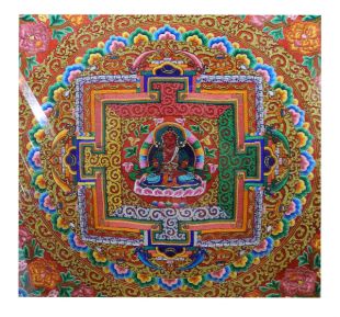 Longevity Buddha embroidered red