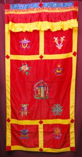 8Aus.Symbols & Kalachakra Door Curtain