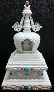 Stupa prayer wheel(white)