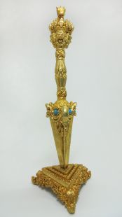 3 face phurpa brass with stand