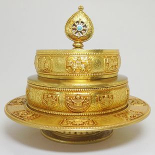 Brass Mandala w/stand 19cm
