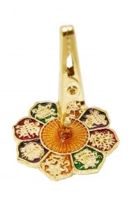 8-Aus.Symbols gold plated incense clip
