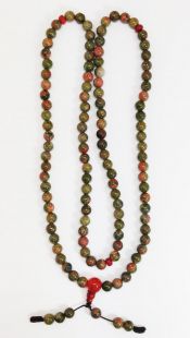 Unakite prayer mala x 108 beads, 10mm (promotion)