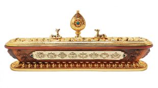 Mani & 8AS gold plated incense burner 32.5cm