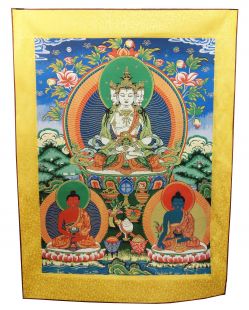 PhraPhrom Embroidery Thanka with frame
