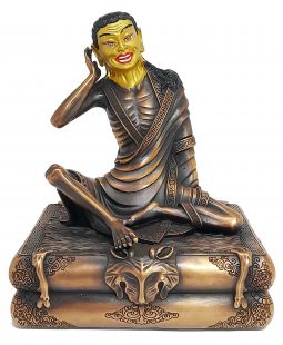 Milarepa Statue gold face cmH