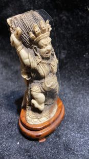 Hand-carved bone Vajrapani Bodhisattva