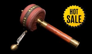 Handheld Prayer wheel leather