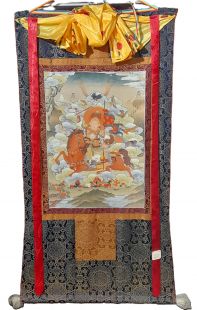Assorted 〝Gesar〝 thangka with brocade.