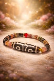 3eyes Dzi Bead Tourmaline bracelet