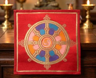 Dharma Wheel Placemat / Coaster (Red)