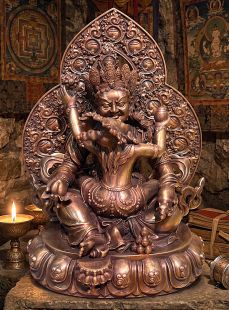 Finely Detailed Red Copper Green Zambala