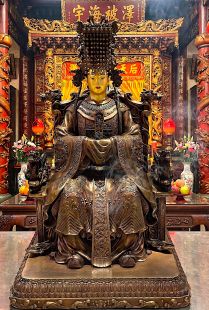 Finely Detailed Red Copper Mazu (Heavenly Holy Mother)